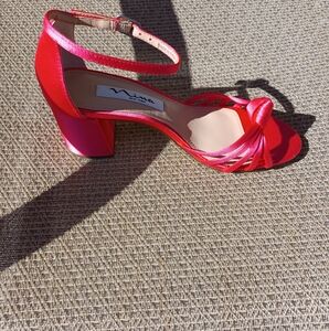 Nina Satin Strap Block Sandal